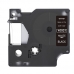 Ruban adhésif compatible Dymo 40921, blanc sur noir, 9 mm