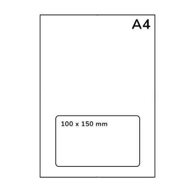 Bon de livraison / étiquette de retour avec étiquette d'expédition 100 x 150 mm