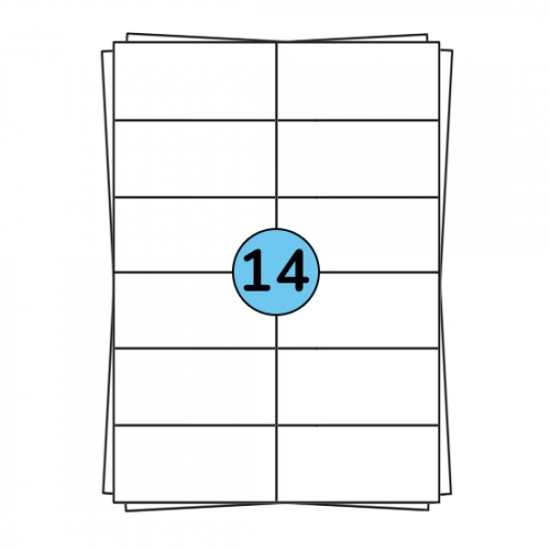 Étiquettes en planches A4 105 x 42 mm, 1 400 étiquettes