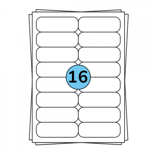 Étiquettes en planches A4 89 x 34 mm, 1 600 étiquettes