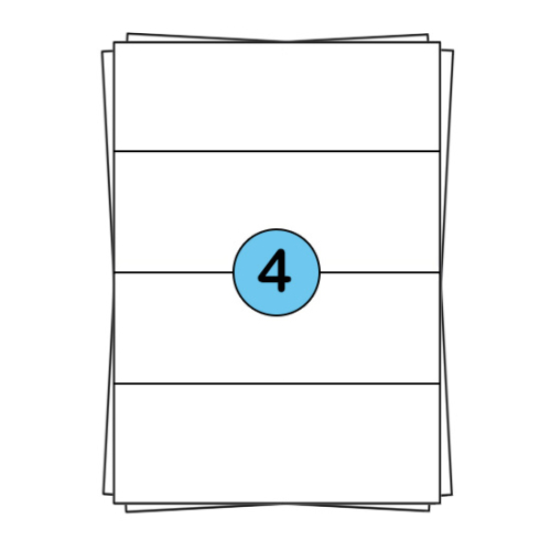 Étiquettes en planches A4 210 x 74,3 mm, 400 étiquettes