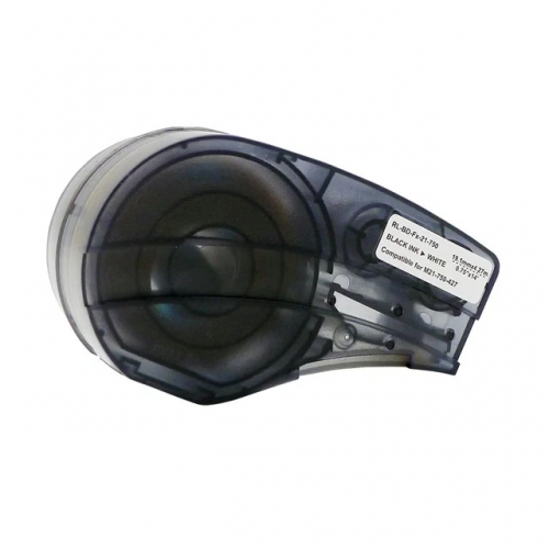 Étiquette pour câbles et fils compatibles Brady M21-750-427, noire sur blanc, 19,1 mm